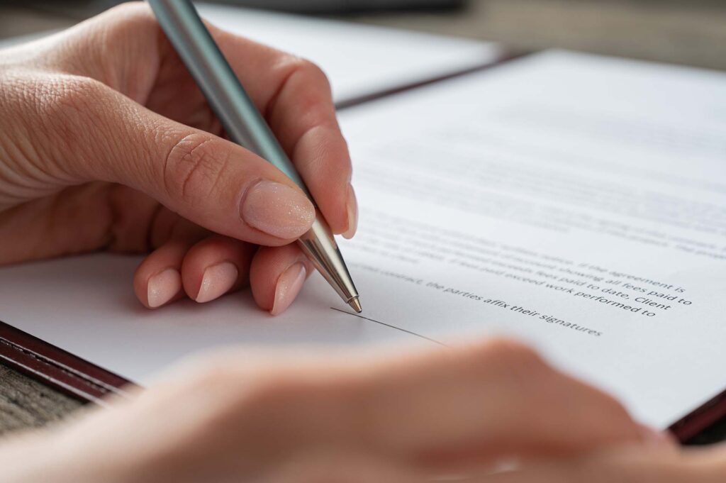 signing contract